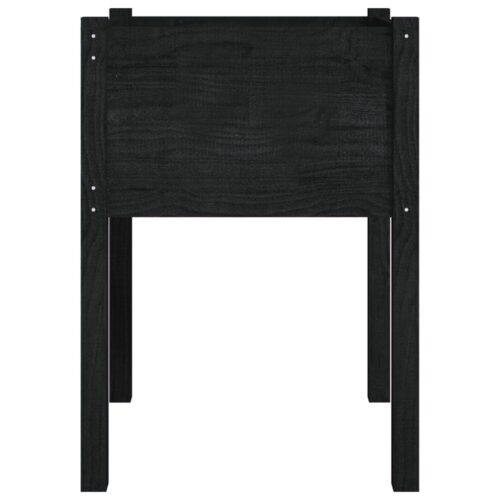 Garden Planter Black 50x50x70cm Solid Pinewood - Image 4