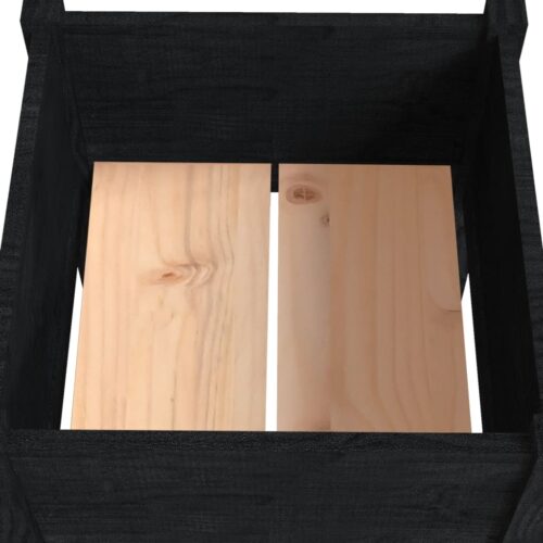 Garden Planter Black 50x50x70cm Solid Pinewood - Image 5