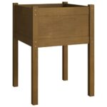Garden Planter Honey Brown 50x50x70cm Solid Pinewood