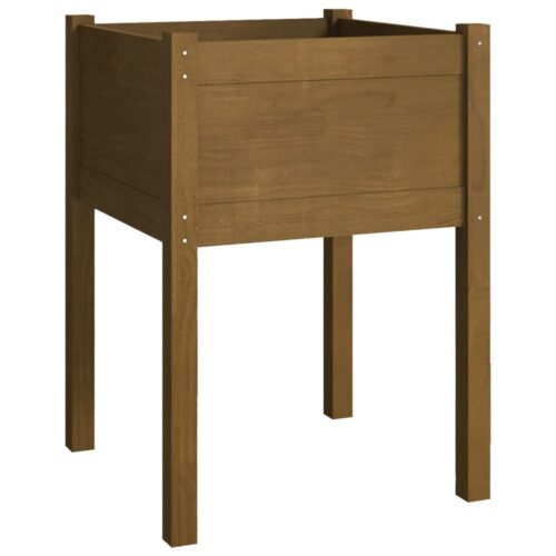 Garden Planter Honey Brown 50x50x70cm Solid Pinewood