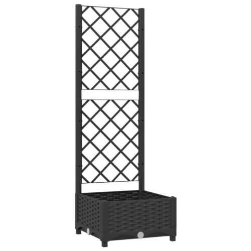 Raised Garden Bed Trellis Flowers Herbs Plants Planter Grow Pot Box Black