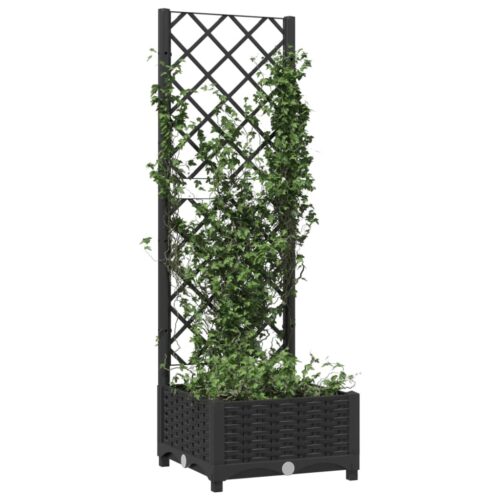 Raised Garden Bed Trellis Flowers Herbs Plants Planter Grow Pot Box Black - Image 3