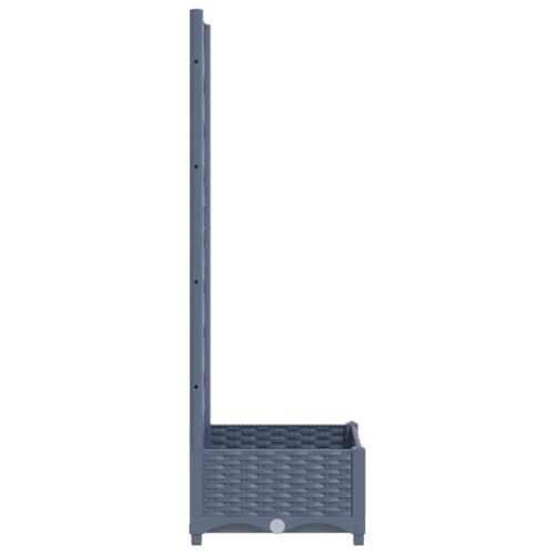 Garden Planter with Trellis Dark Grey 40x40x121.5cm PP - Image 5