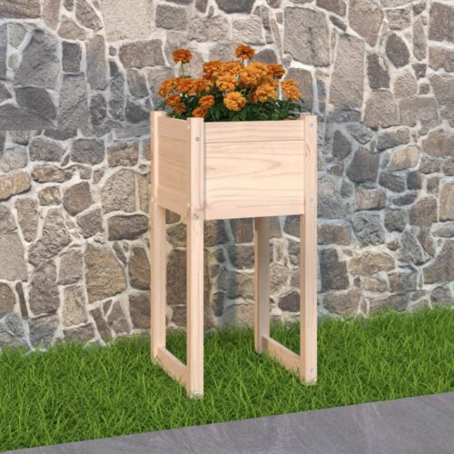 Planter 40x40x81cm Solid Wood Pine - Image 2