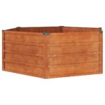 Garden Raised Bed Rusty 129x129x45cm Corten Steel