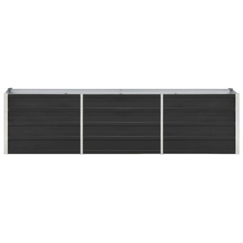 Garden Raised Bed Galvanised Steel 240x40x45cm Anthracite