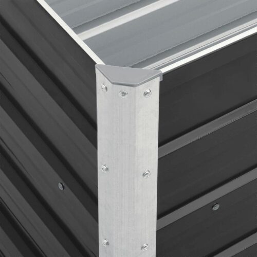Garden Raised Bed Galvanised Steel 240x40x45cm Anthracite - Image 5