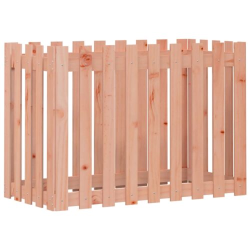 Garden Raised Bed with Fence Design 100x50x70cm Solid Wood Douglas - Image 4