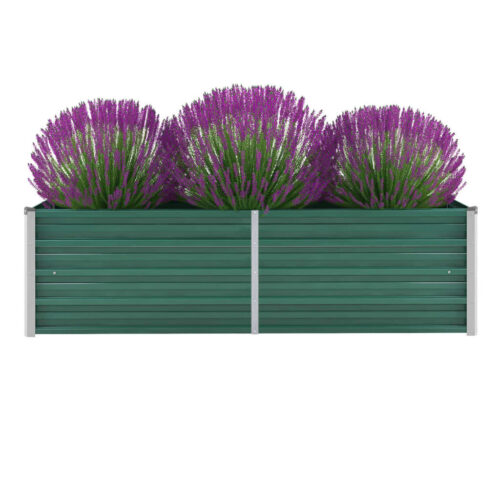 Garden Raised Bed Galvanised Steel 160x40x45cm Green - Image 2