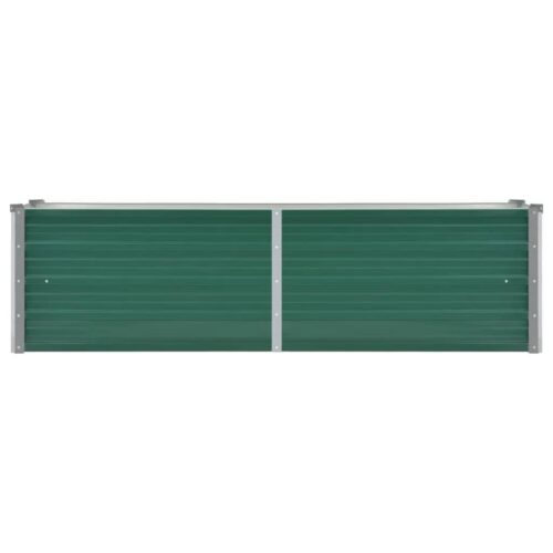 Garden Raised Bed Galvanised Steel 160x40x45cm Green - Image 3