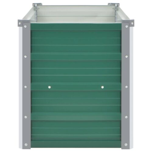 Garden Raised Bed Galvanised Steel 160x40x45cm Green - Image 4