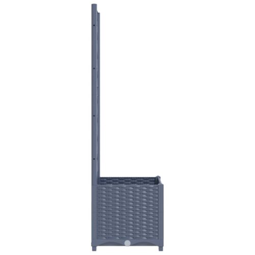 Garden Planter with Trellis Dark Grey 40x40x136cm PP - Image 5