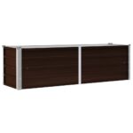 Garden Raised Bed Brown 160x40x45cm Galvanised Steel
