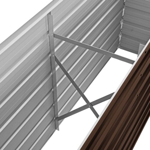 Garden Raised Bed Brown 160x40x45cm Galvanised Steel - Image 6