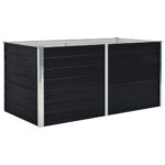 Raised Garden Bed 160x80x45cm Galvanised Steel Anthracite