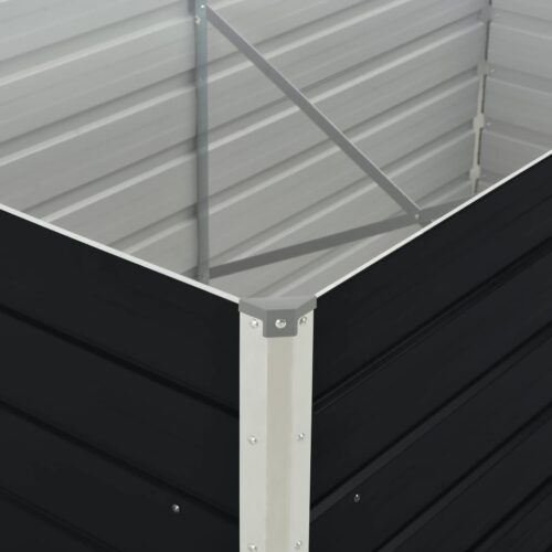 Raised Garden Bed 160x80x45cm Galvanised Steel Anthracite - Image 4