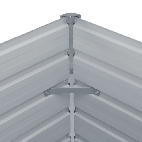 Raised Garden Bed 160x80x45cm Galvanised Steel Anthracite - Image 5