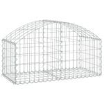 Arched Gabion Basket 100x50x40/60cm Galvanised Iron