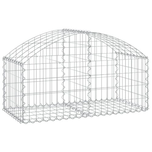Arched Gabion Basket 100x50x40/60cm Galvanised Iron