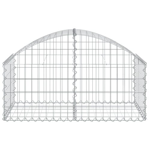 Arched Gabion Basket 100x50x40/60cm Galvanised Iron - Image 3