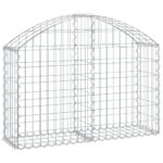 Arched Gabion Basket 100x30x60/80cm Galvanised Iron