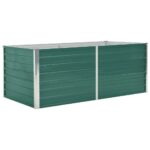 Raised Garden Bed 160x80x45cm Galvanised Steel Green