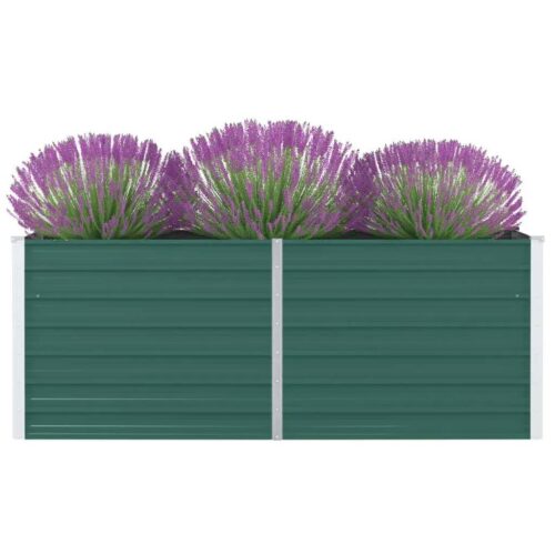 Raised Garden Bed 160x80x45cm Galvanised Steel Green - Image 2