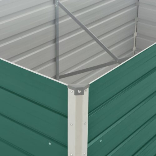 Raised Garden Bed 160x80x45cm Galvanised Steel Green - Image 4