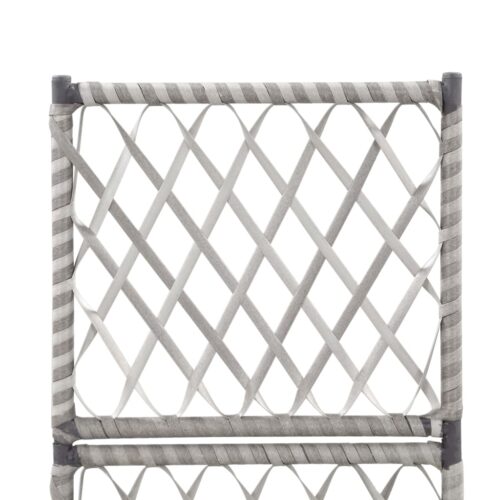 Trellis Raised Bed with 1 Pot 30x30x107cm Poly Rattan Grey - Image 7