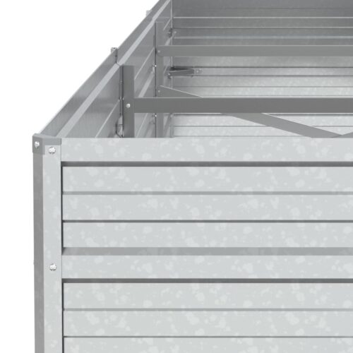 Garden Raised Bed 240x80x45cm Galvanized Steel Silver - Image 6
