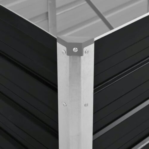 Garden Raised Bed Anthracite 160x40x45cm Galvanised Steel - Image 6