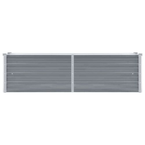 Garden Raised Bed Galvanised Steel 160x40x45cm Grey - Image 3