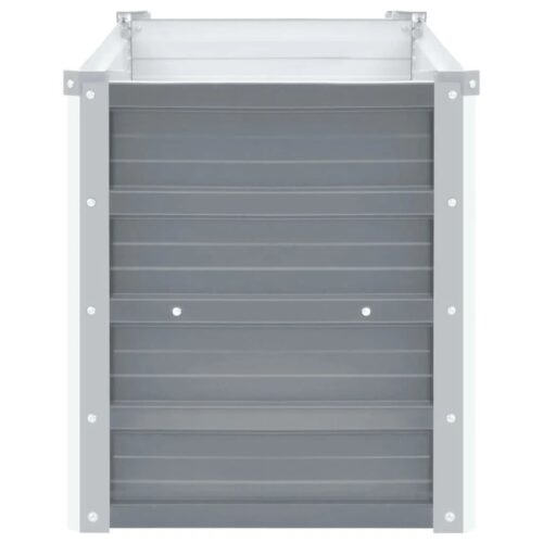 Garden Raised Bed Galvanised Steel 160x40x45cm Grey - Image 4