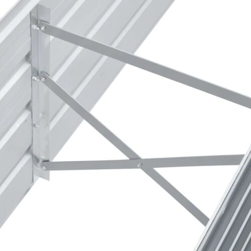 Garden Raised Bed Galvanised Steel 160x40x45cm Grey - Image 5