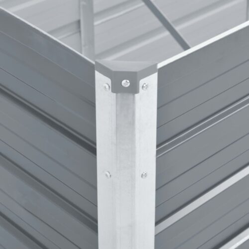 Garden Raised Bed Galvanised Steel 160x40x45cm Grey - Image 6