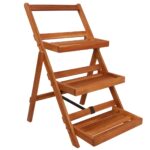 3-Tier Plant Stand 50x63x80cm Solid Acacia Wood