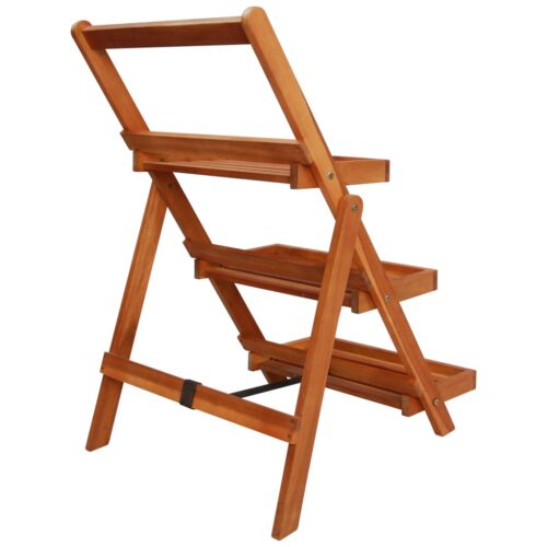 3-Tier Plant Stand 50x63x80cm Solid Acacia Wood - Image 4