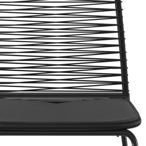 5-Piece Garden Dining Set Black - Image 6
