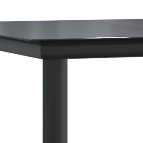 5-Piece Garden Dining Set Black - Image 9