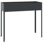 Garden Planter Anthracite 100.5x40.5x90cm Galvanised Steel