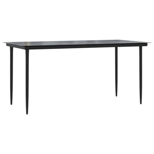 5-Piece Garden Dining Set Black - Image 7