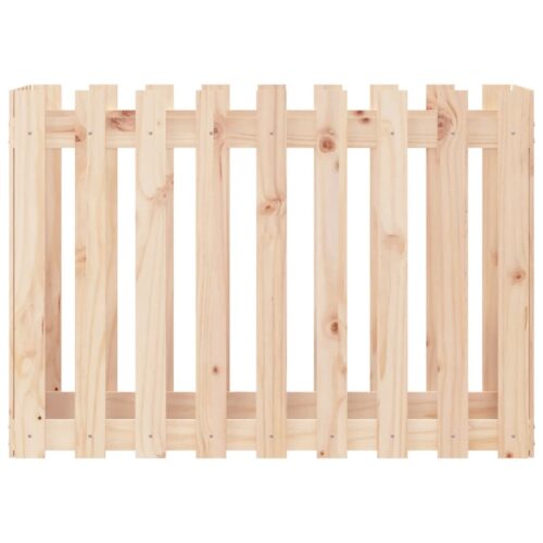 Garden Raised Bed with Fence Design 100x50x70cm Solid Wood Pine - Image 5