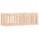 Garden Raised Bed with Fence Design 150x50x50cm Solid Wood Pine