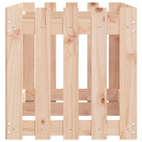 Garden Raised Bed with Fence Design 150x50x50cm Solid Wood Pine - Image 6
