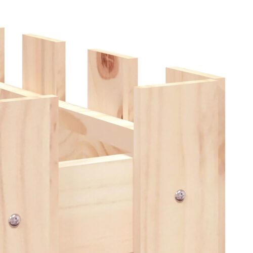 Garden Raised Bed with Fence Design 150x50x50cm Solid Wood Pine - Image 7