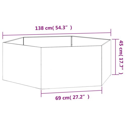 Planter Rusty 138x120x45cm Corten Steel - Image 8
