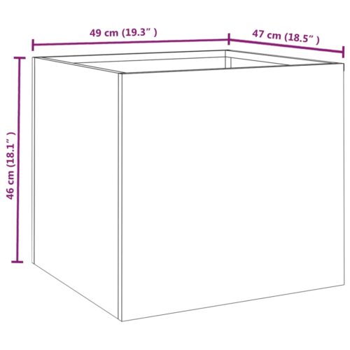 Planters 2pcs 49x47x46cm Corten Steel - Image 9
