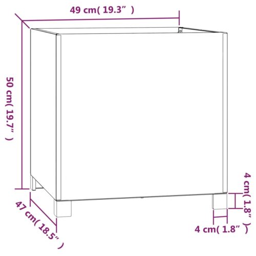 Planters with Legs 2pcs Rusty 49x47x50cm Corten Steel - Image 9