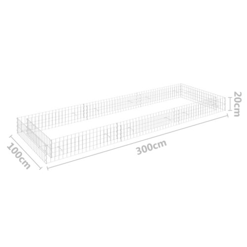 Gabion Raised Bed Galvanised Steel 300x100x20cm - Image 6