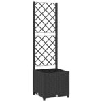 Raised Garden Bed Trellis Flowers Herbs Plants Planter Grow Pot Box Black